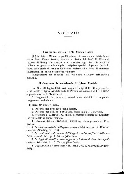 L'ospedale psichiatrico rivista di psichiatria, neurologia e scienze affini