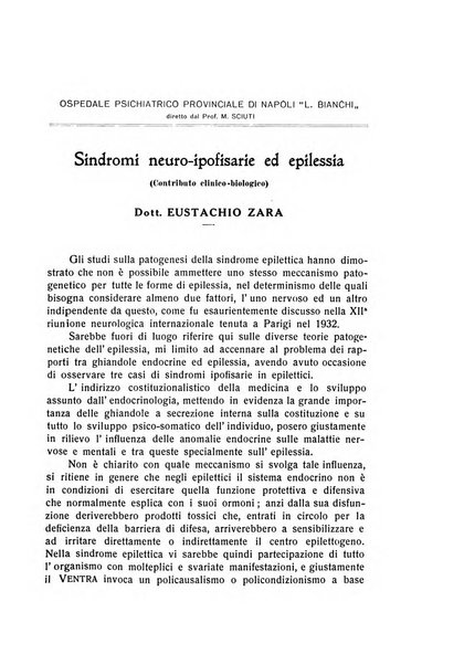 L'ospedale psichiatrico rivista di psichiatria, neurologia e scienze affini