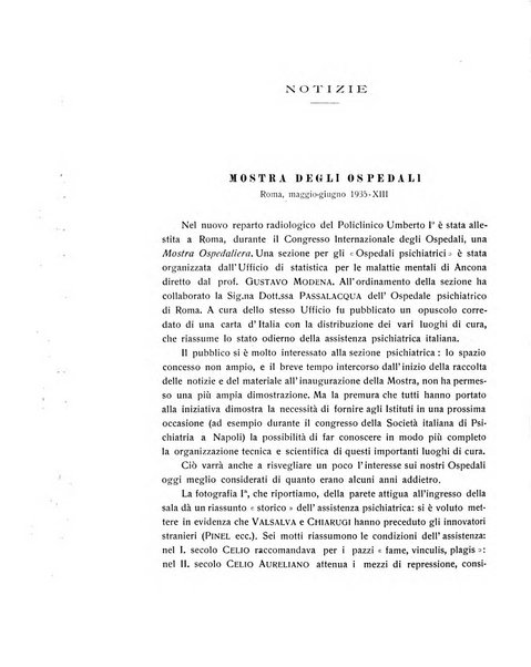 L'ospedale psichiatrico rivista di psichiatria, neurologia e scienze affini