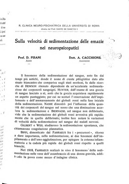 L'ospedale psichiatrico rivista di psichiatria, neurologia e scienze affini