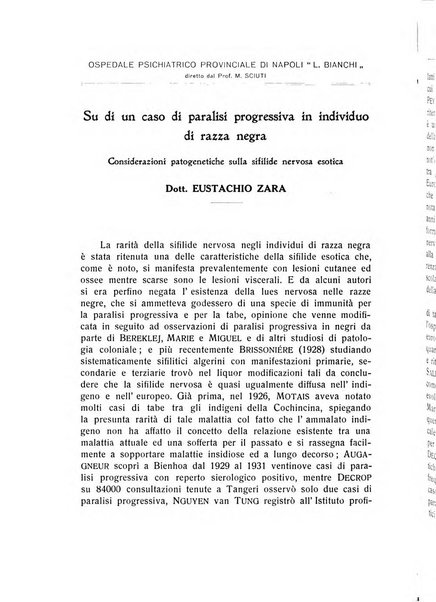 L'ospedale psichiatrico rivista di psichiatria, neurologia e scienze affini