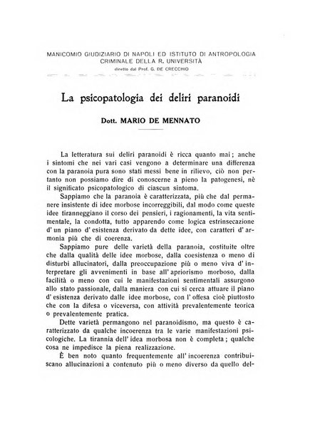 L'ospedale psichiatrico rivista di psichiatria, neurologia e scienze affini