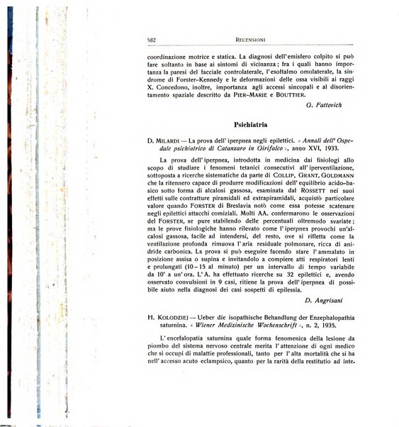 L'ospedale psichiatrico rivista di psichiatria, neurologia e scienze affini