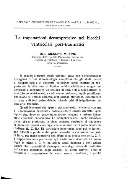 L'ospedale psichiatrico rivista di psichiatria, neurologia e scienze affini