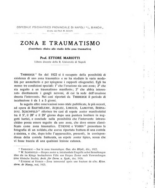 L'ospedale psichiatrico rivista di psichiatria, neurologia e scienze affini