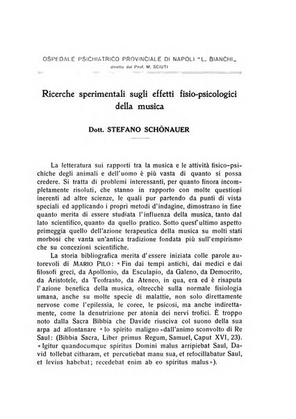 L'ospedale psichiatrico rivista di psichiatria, neurologia e scienze affini