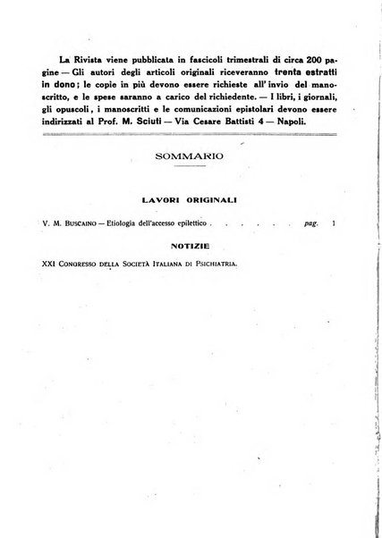 L'ospedale psichiatrico rivista di psichiatria, neurologia e scienze affini