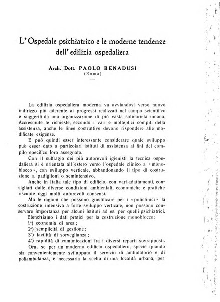 L'ospedale psichiatrico rivista di psichiatria, neurologia e scienze affini