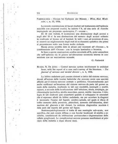 L'ospedale psichiatrico rivista di psichiatria, neurologia e scienze affini