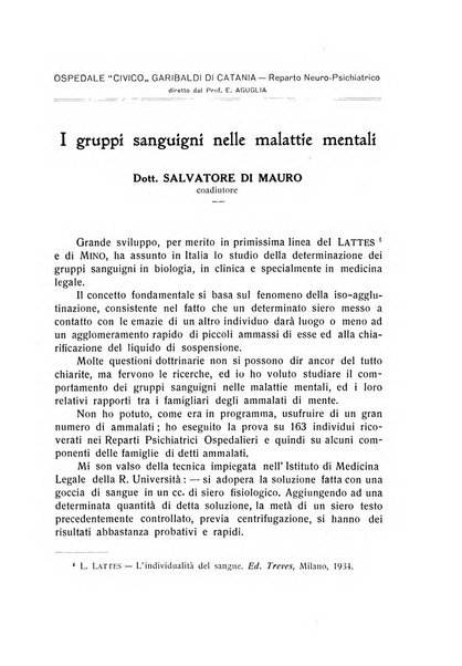 L'ospedale psichiatrico rivista di psichiatria, neurologia e scienze affini