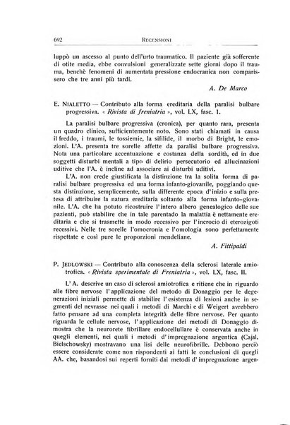 L'ospedale psichiatrico rivista di psichiatria, neurologia e scienze affini