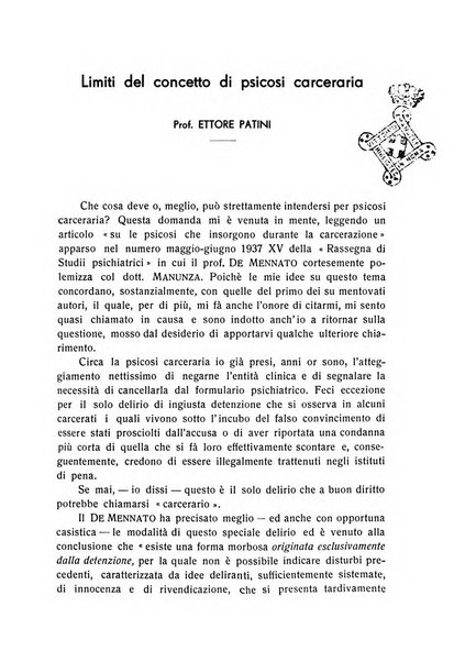 L'ospedale psichiatrico rivista di psichiatria, neurologia e scienze affini