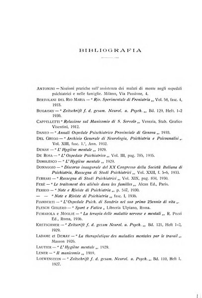 L'ospedale psichiatrico rivista di psichiatria, neurologia e scienze affini
