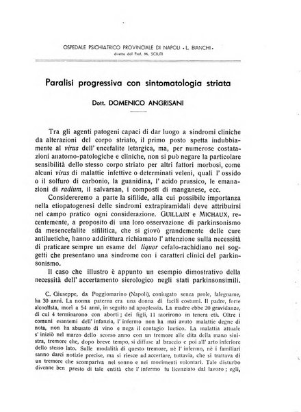 L'ospedale psichiatrico rivista di psichiatria, neurologia e scienze affini