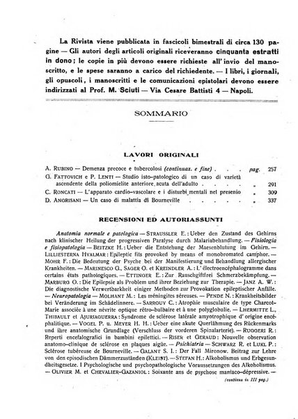 L'ospedale psichiatrico rivista di psichiatria, neurologia e scienze affini