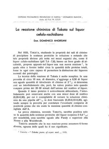 L'ospedale psichiatrico rivista di psichiatria, neurologia e scienze affini