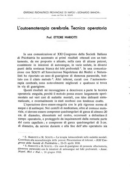 L'ospedale psichiatrico rivista di psichiatria, neurologia e scienze affini