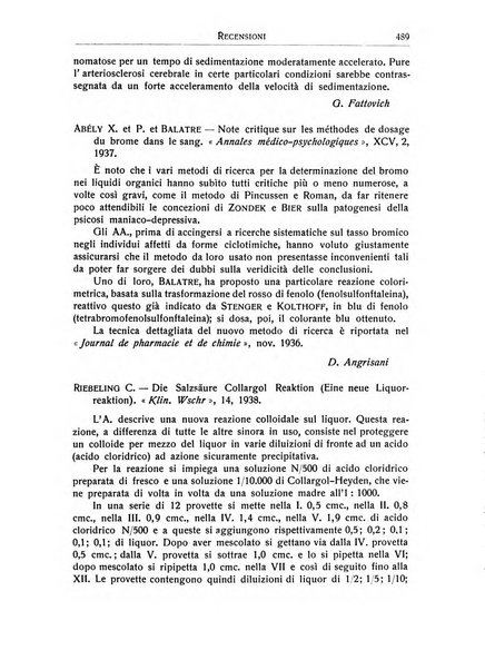 L'ospedale psichiatrico rivista di psichiatria, neurologia e scienze affini