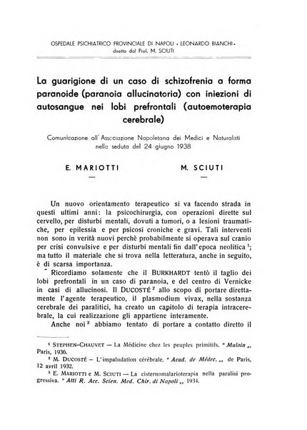 L'ospedale psichiatrico rivista di psichiatria, neurologia e scienze affini