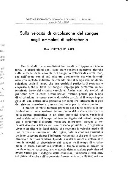 L'ospedale psichiatrico rivista di psichiatria, neurologia e scienze affini