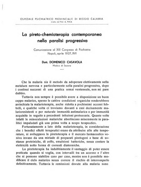 L'ospedale psichiatrico rivista di psichiatria, neurologia e scienze affini