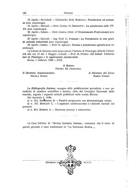 L'ospedale psichiatrico rivista di psichiatria, neurologia e scienze affini