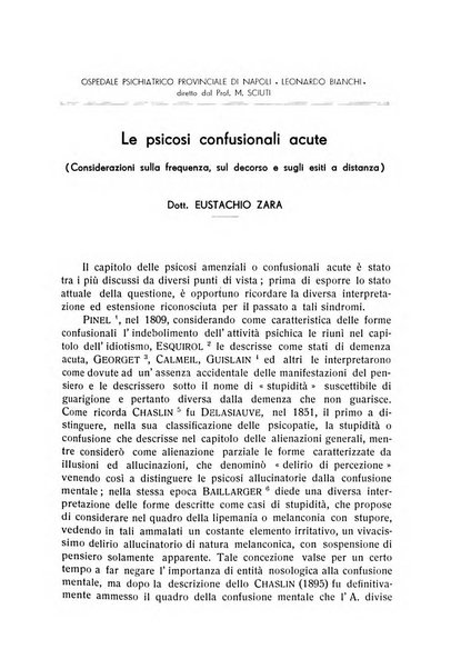 L'ospedale psichiatrico rivista di psichiatria, neurologia e scienze affini