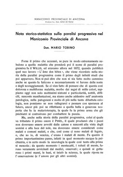 L'ospedale psichiatrico rivista di psichiatria, neurologia e scienze affini