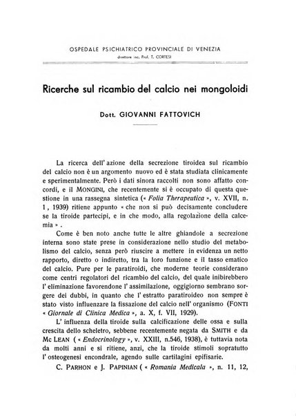 L'ospedale psichiatrico rivista di psichiatria, neurologia e scienze affini