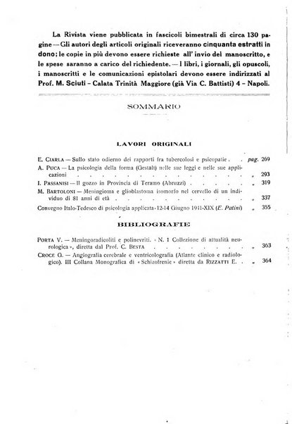 L'ospedale psichiatrico rivista di psichiatria, neurologia e scienze affini