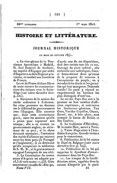 Journal historique et litteraire