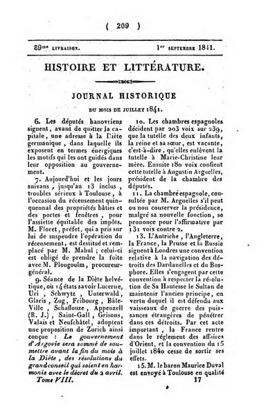 Journal historique et litteraire