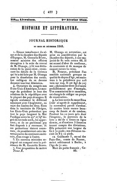 Journal historique et litteraire