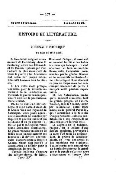 Journal historique et litteraire