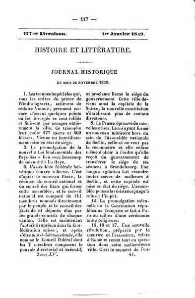 Journal historique et litteraire