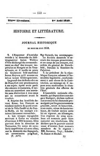 Journal historique et litteraire