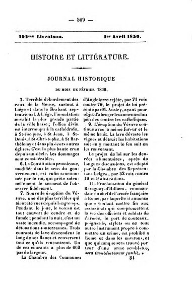 Journal historique et litteraire