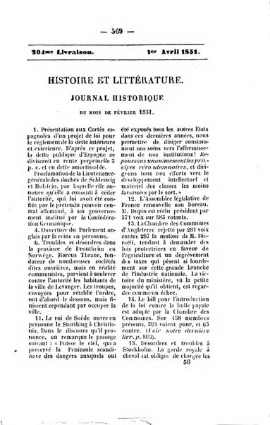 Journal historique et litteraire