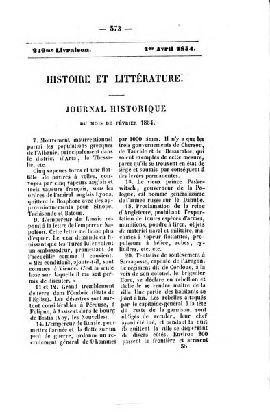 Journal historique et litteraire