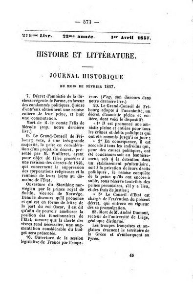 Journal historique et litteraire