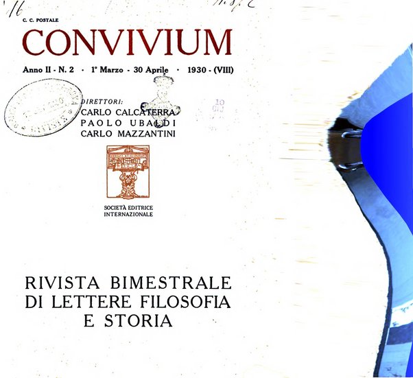 Convivium rivista di lettere filosofia e storia