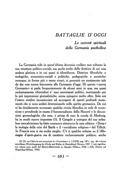 Convivium rivista di lettere filosofia e storia