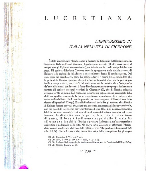 Convivium rivista di lettere filosofia e storia