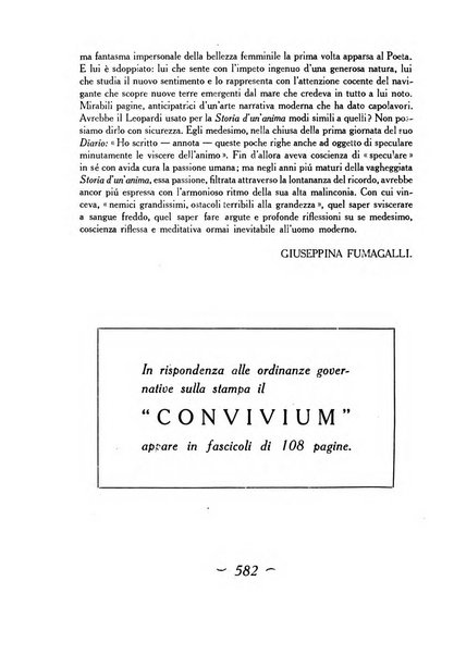 Convivium rivista di lettere filosofia e storia