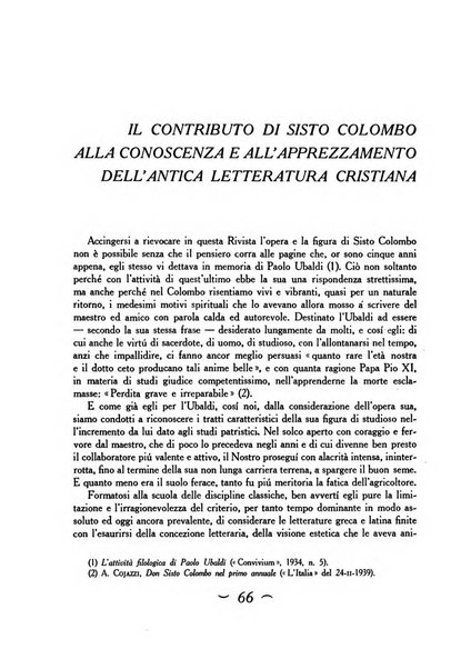 Convivium rivista di lettere filosofia e storia