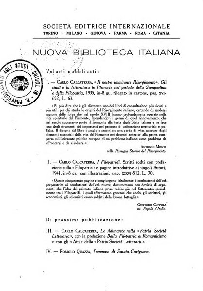 Convivium rivista di lettere filosofia e storia