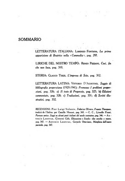 Convivium rivista di lettere filosofia e storia