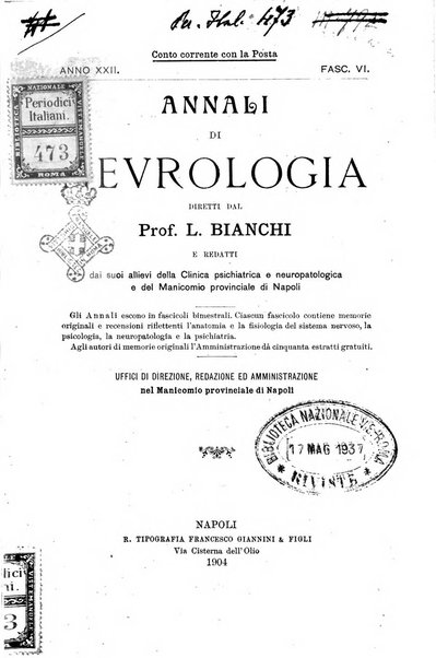 Annali di nevrologia