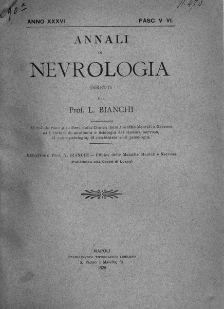 Annali di nevrologia