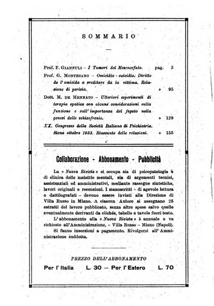 Nuova rivista di clinica ed assistenza psichiatrica e di terapia applicata